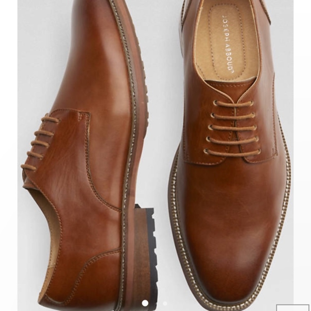 Joseph Abboud tan plain toe Oxfords